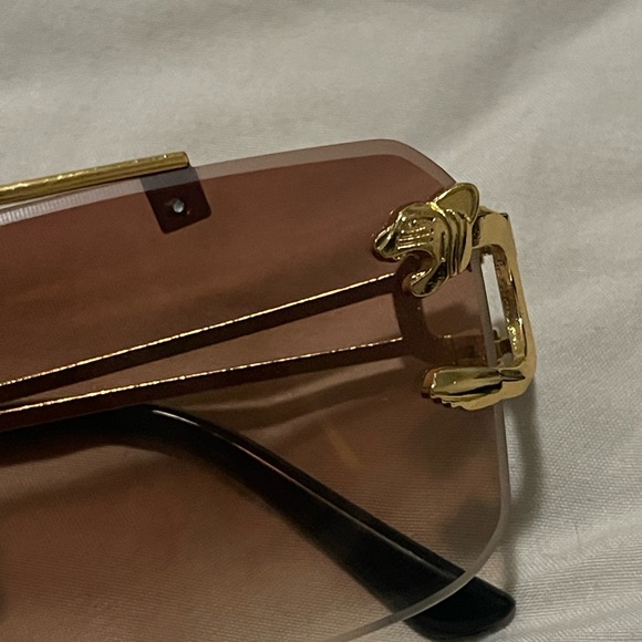 Gold and Brown Cat Sunglasses - Picture 5 of 8